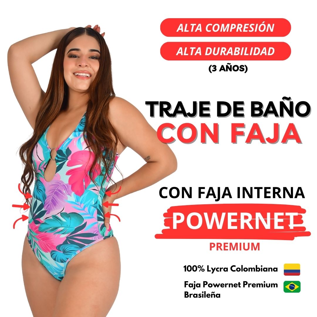 Traje de baño con faja invisible